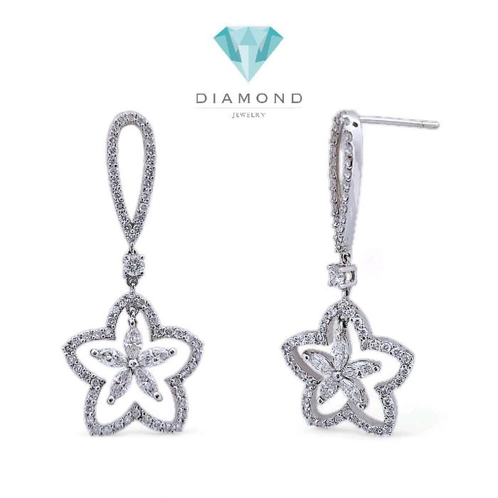 Anting Diamond Star Earring 18k -Diamond Jewelry