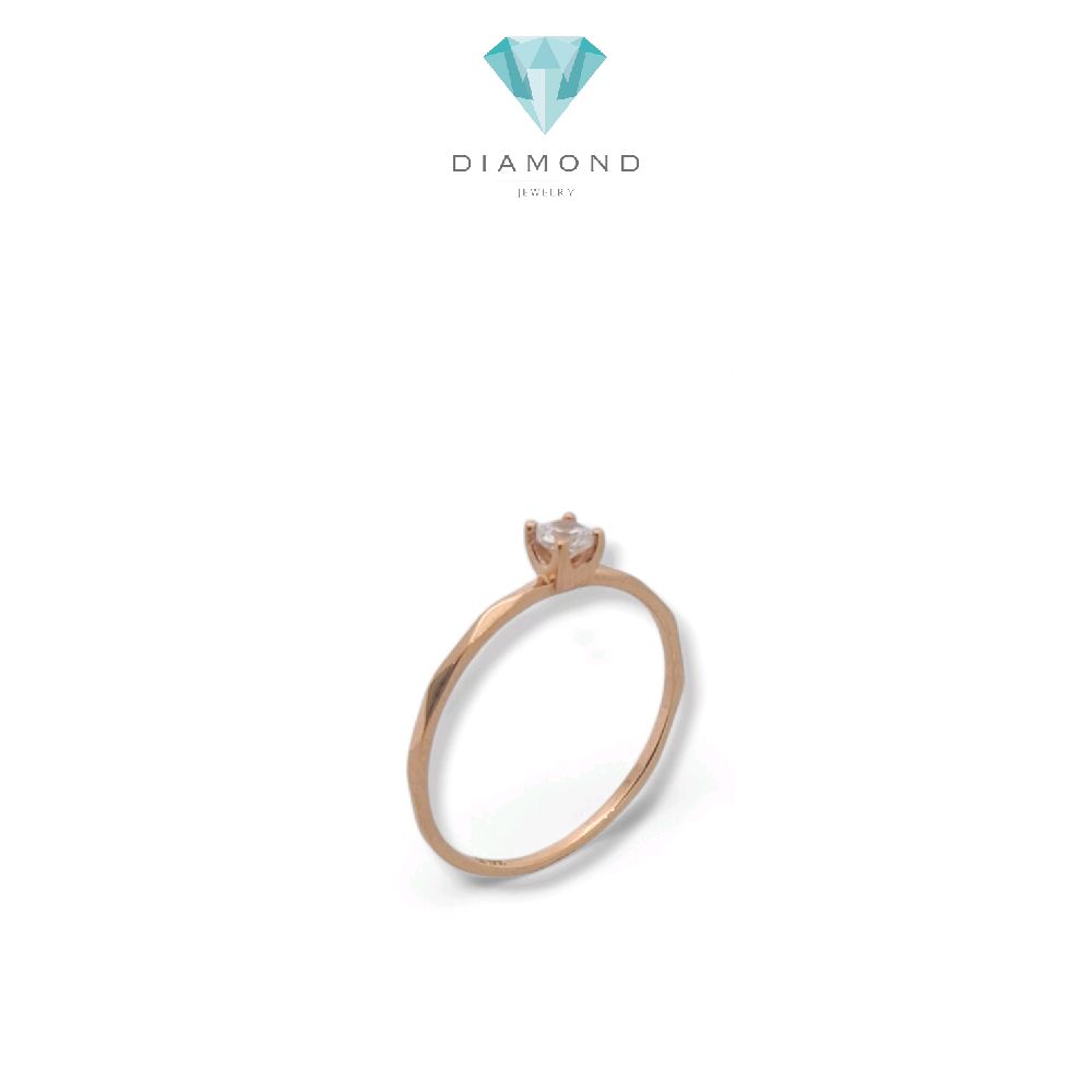 Ulir Solitaire Gold Ring 17K / Cincin Emas Solitaire Motif Ulir 17K / Diamond Jewelry / 436CMSO85LS
