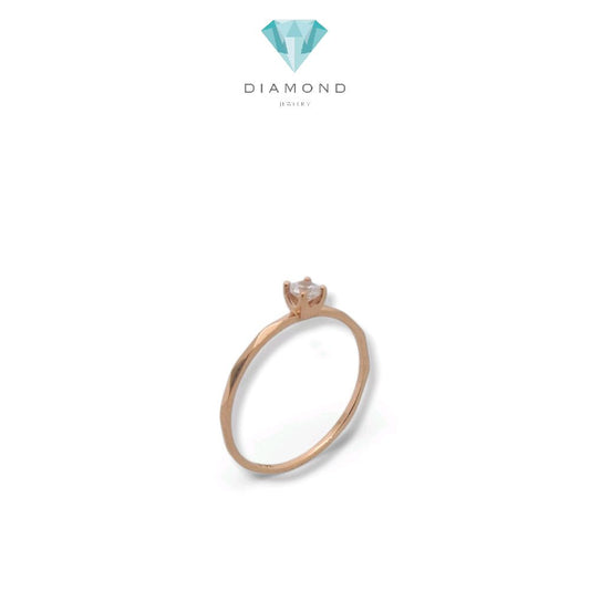 Ulir Solitaire Gold Ring 17K / Cincin Emas Solitaire Motif Ulir 17K / Diamond Jewelry / 436CMSO85LS