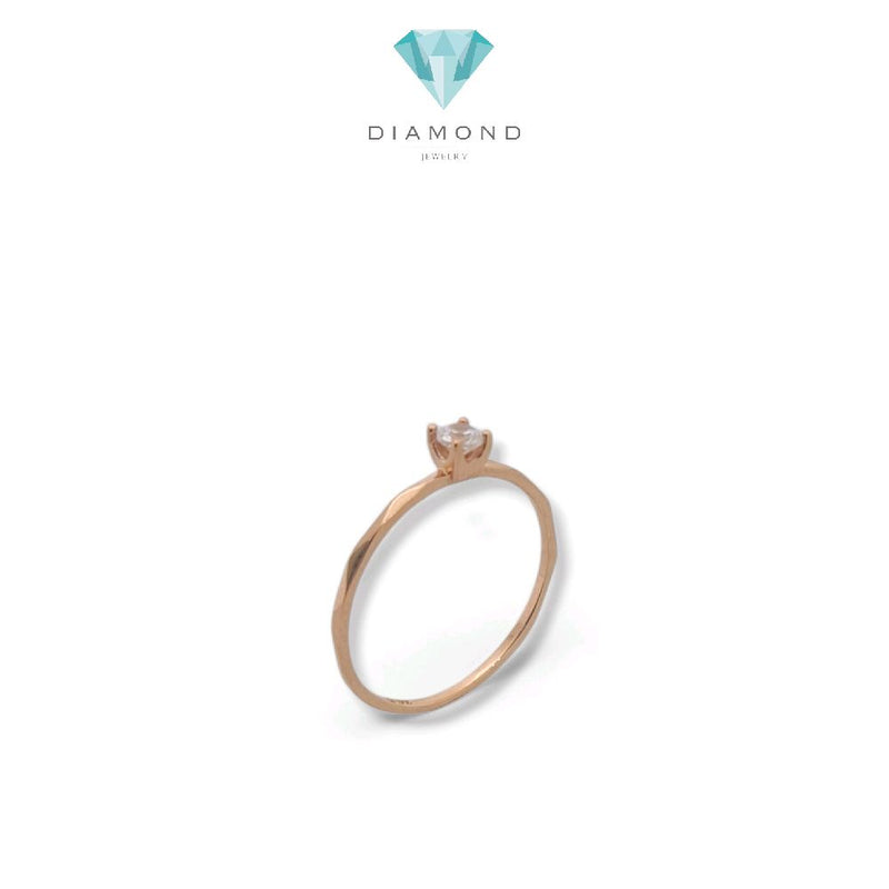 Ulir Solitaire Gold Ring 17K / Cincin Emas Solitaire Motif Ulir 17K / Diamond Jewelry / 436CMSO85LS