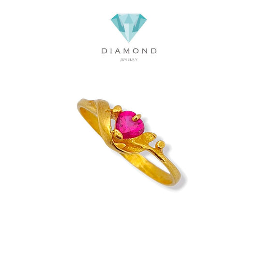 Pink Love Gold Ring 23K / Cincin Emas Love Pink 23K / 92CMSWP2