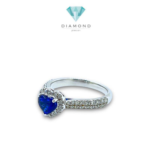 Saphire Diamond Ring 18K/cincin berlian saphire