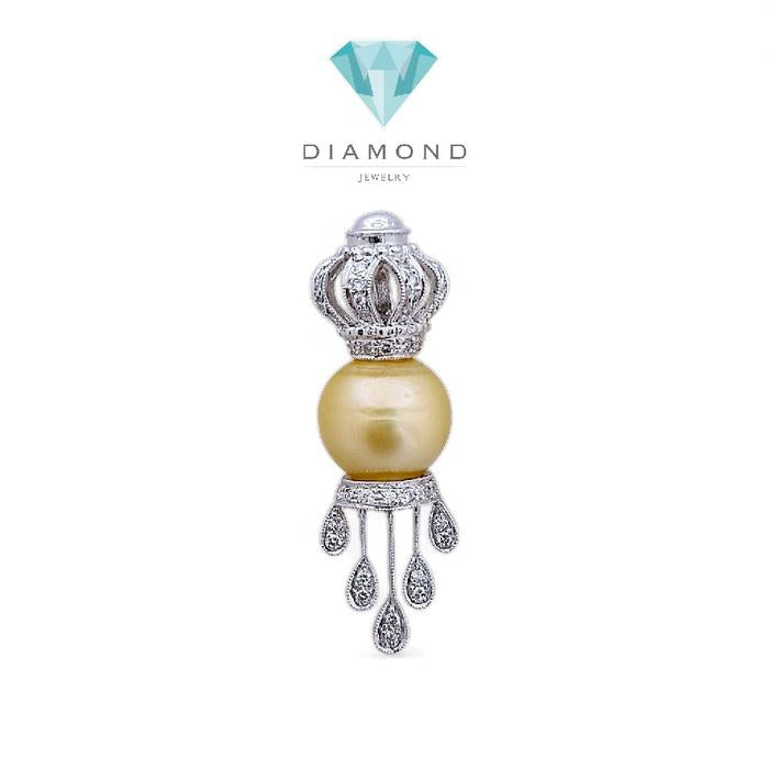 Liontin Crown Pearl Diamond 18K / Diamond Jewelry 5LMGT998WP-(1500HT)