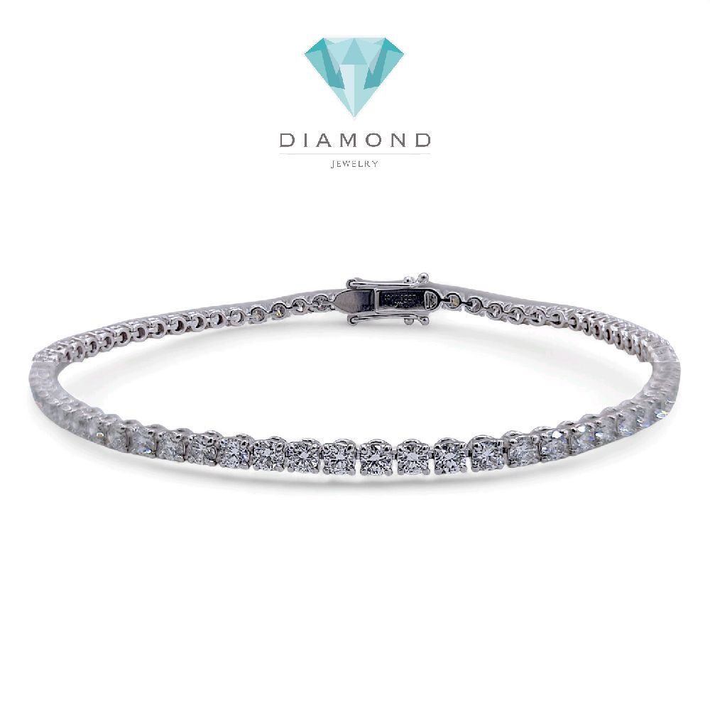 Tennis Lab Grown Diamond Bracelet 14K / Gelang Tennis Berlian Lab Grown 14K / Diamond Jewelry 1GBLGG1000LS HT