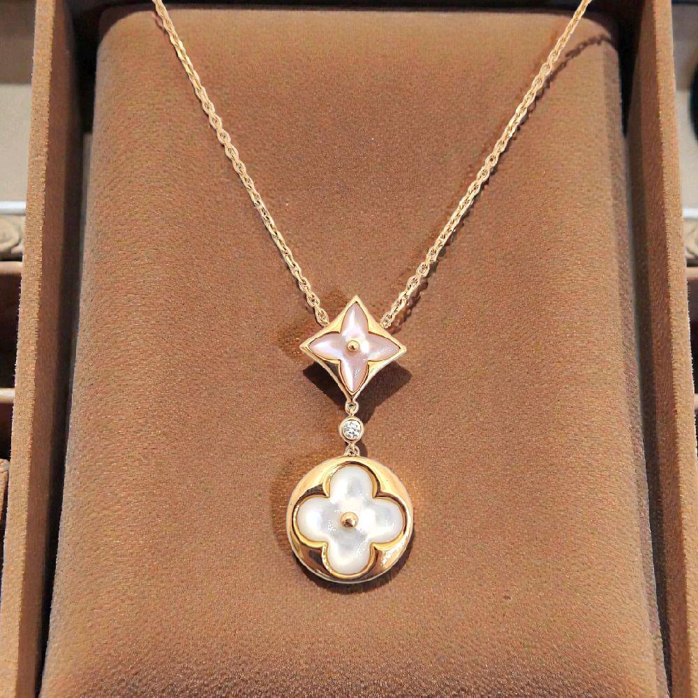 Rose Gold Diamond Necklace 18K / Kalung Emas Mawar Berlian 18K / Diamond Jewelry / 150KBD85000AB