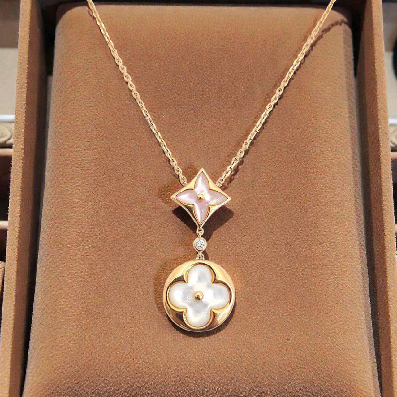 Rose Gold Diamond Necklace 18K / Kalung Emas Mawar Berlian 18K / Diamond Jewelry / 150KBD85000AB