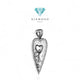 Liontin Frank Muller White Gold Ceramic Berlian 18K/ Diamond Ceramic Pendant Frank Muller- Diamond Jewelry-24LBM1264WPLS-HT