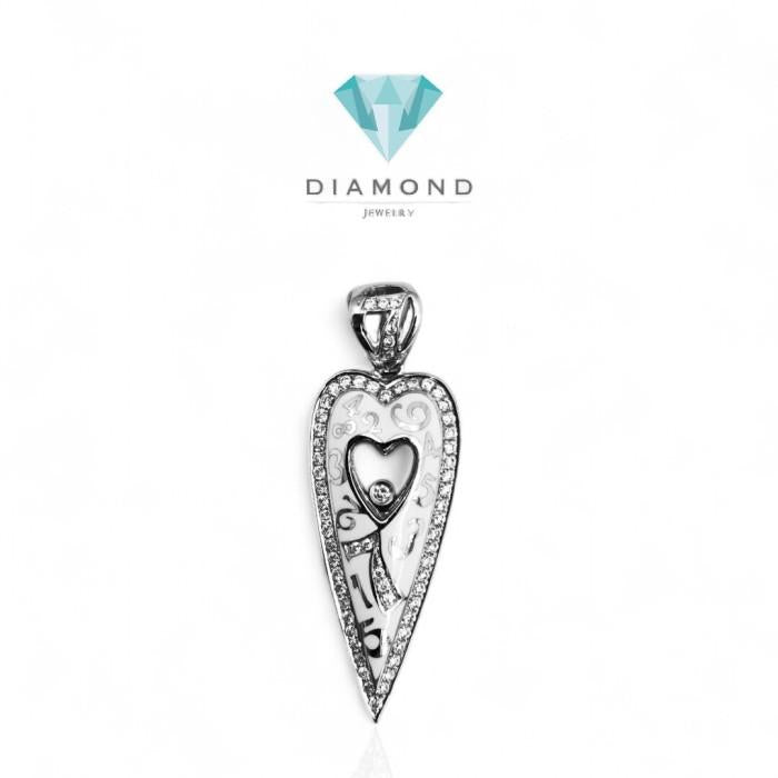 Liontin Frank Muller White Gold Ceramic Berlian 18K/ Diamond Ceramic Pendant Frank Muller- Diamond Jewelry-24LBM1264WPLS-HT