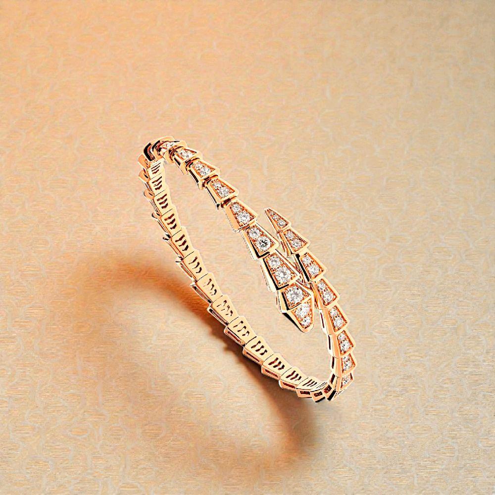 Ulo Serpenti Full Diamond / Gelang Berlian Ulo Serpenti / Diamond Jewelry / 123GBD455000AB