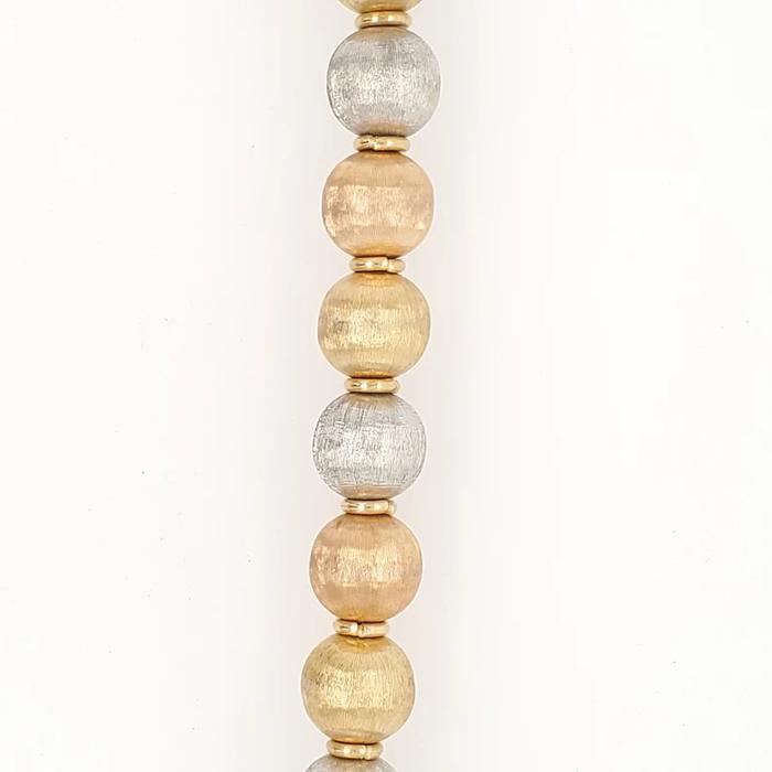 Tricolor Bid Gold Necklace 22K Gold-Diamond Jewelry-1KMS35LSNEWTRICOLOR-HT