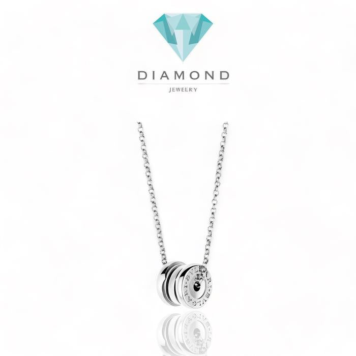 Pendant round bzero small gold necklace simple 18k -Diamond Jewelry bv