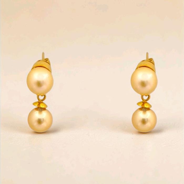 Gols Pearl Earrings 23K / Anting Mutiara Emas 23K / Diamond Jewelry / 23AM7WP