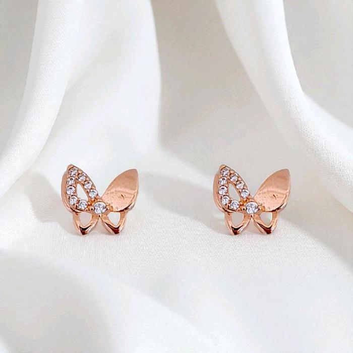 Butterfly Gold Earring 750K / Anting Emas Kupu-kupu 750K / Diamond Jewelry 405AMS184LS-HT