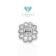 Cincin berlian bunga baguette rose bunga /diamond ring flower baguette 18k-- Diamond Jewelry