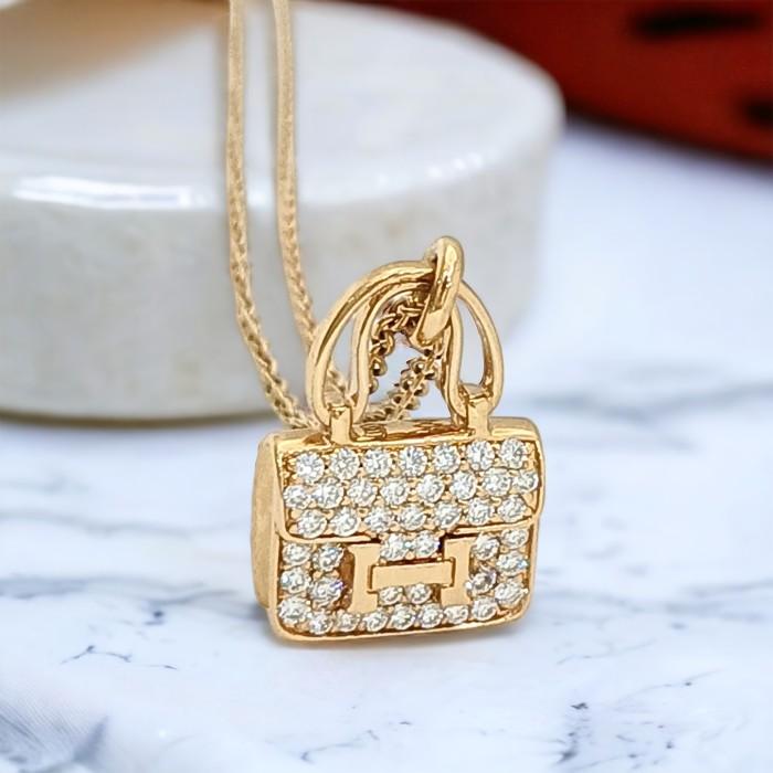 Pendant H diamond constance amullete diamond 18K Diamond Jewelry-Gold Fashion
