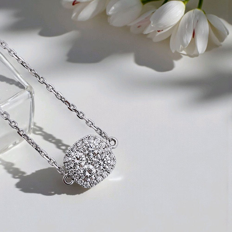 Cushion Diamond Bracelet 18K / Gelang Berlian Cushion 18K / Diamond Jewelry 159GB57200AB -HT