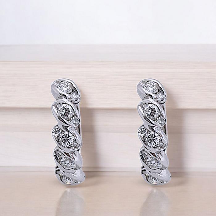 Diamond Hoop Earring 18K / Diamond Jewelry