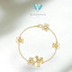 Frivole diamond flower vc 18k gold bracelet- Diamond Jewelry