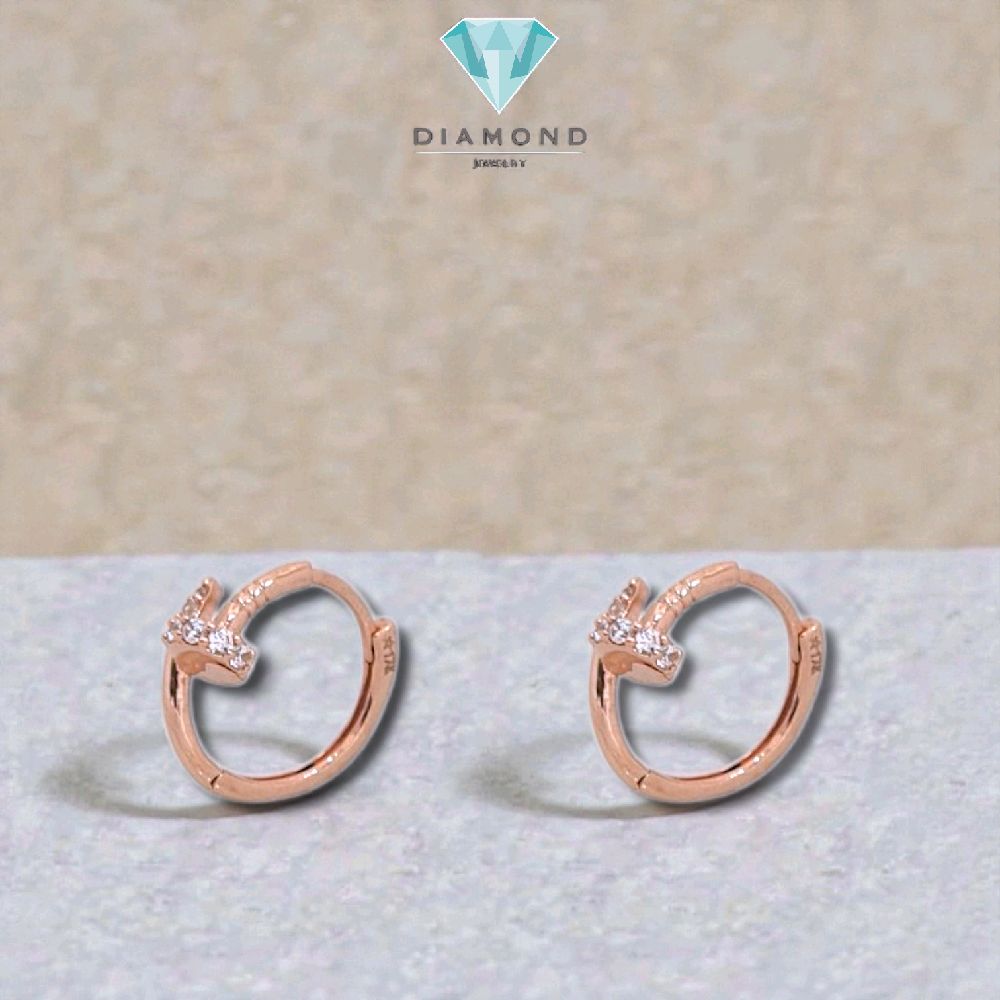 Nail Clip Gold Earings 17K / Anting Emas Klip Paku 17K / Diamond Jewelry / 432AMS157LS