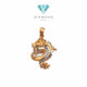 Liontin Mas Naga 2 Warna-Diamond Jewelry