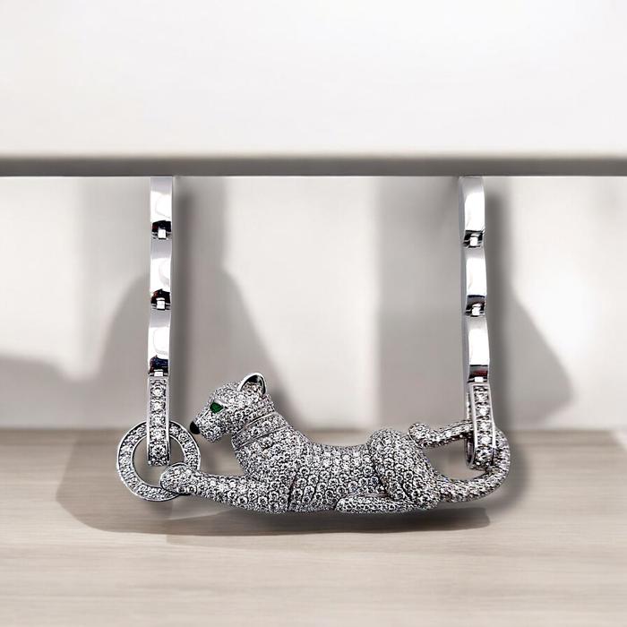 Panther Full Diamond Necklace / Diamond Jewelry