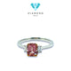 Tourmalinw pink Diamond Ring 18K/Cincin berlian pink turmalin
