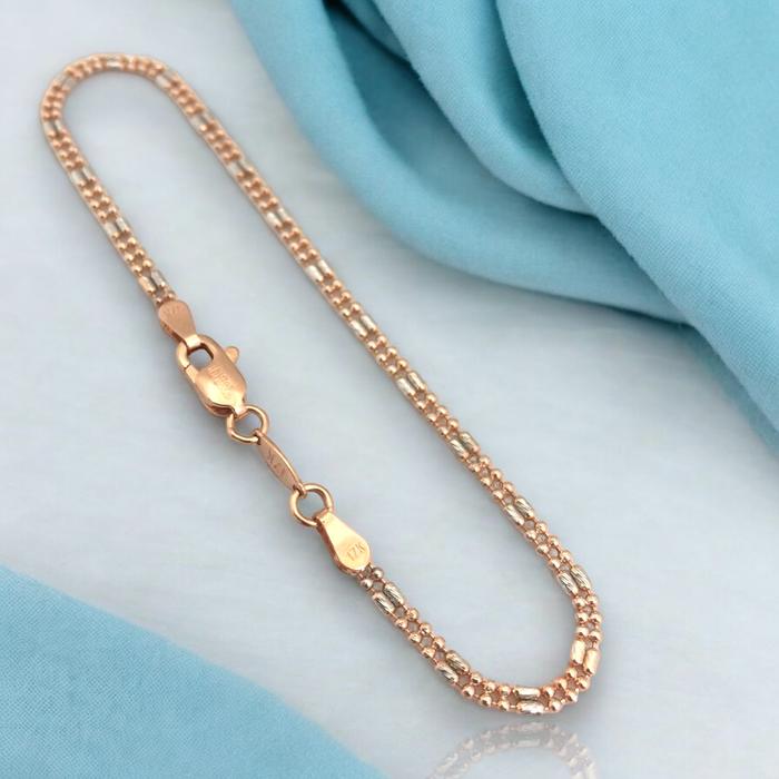 Gelang emas Jalur white rose gold 17k-Diamond Jewelry