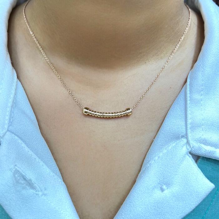 Kalung Emas Tuboga 18K-Diamond Jewelry-358KBD661RY-HT