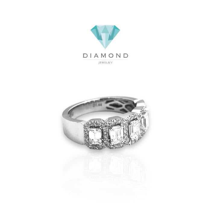 Cincin  berlian diamond baguette listring halo18k/diamond ring baguette listring halo 18k- diamond jewelry
