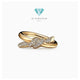 T1 knot ring double diamond 18 K GoldDiamond Jewelry