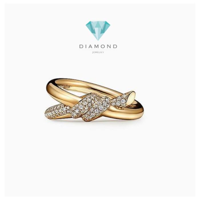 T1 knot ring double diamond 18 K GoldDiamond Jewelry