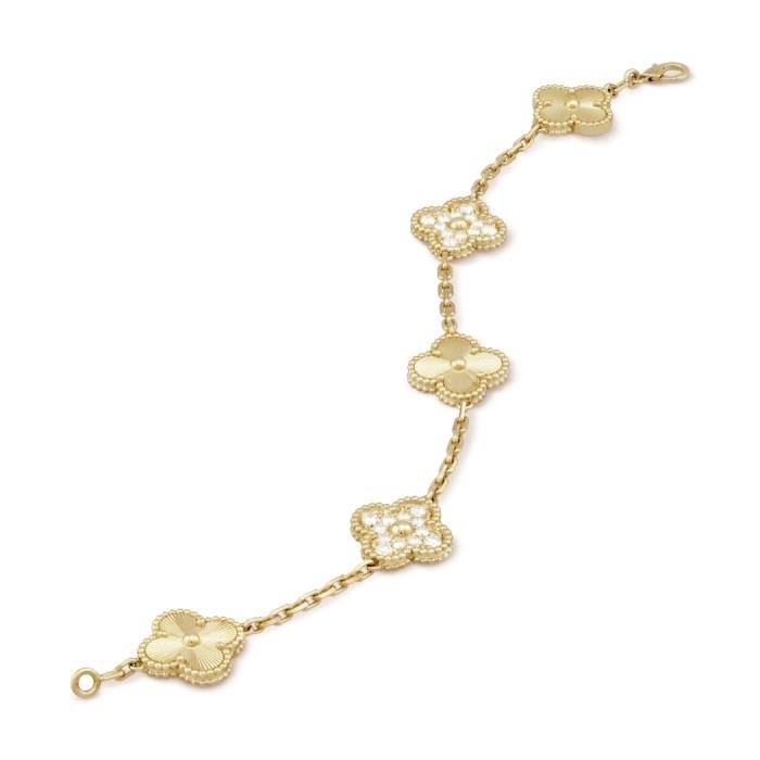 Vca gold diamond bracelet 18k-Diamond Jewelry