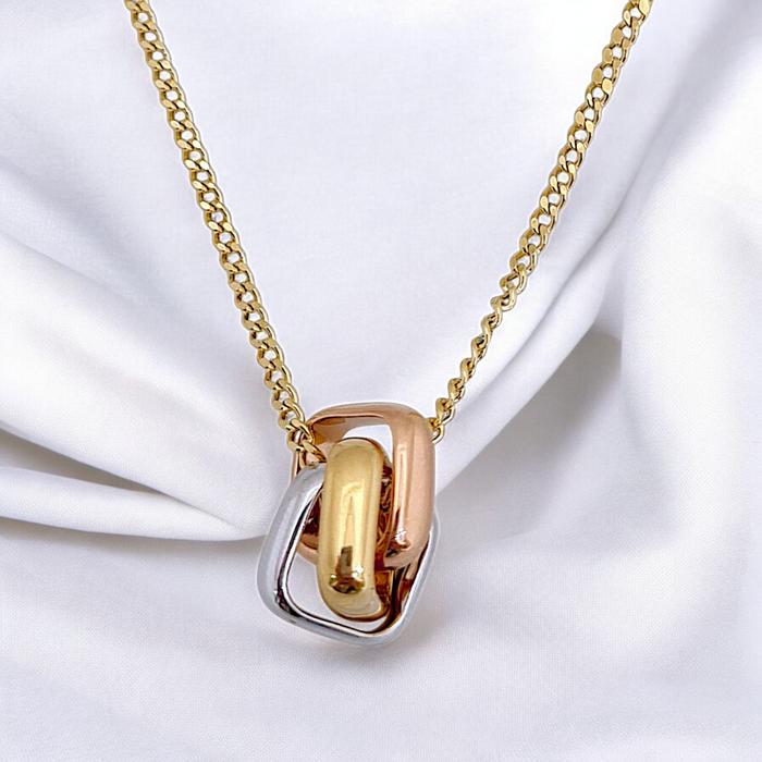 Trinity Cushion Shaped Necklace 18K / Diamond Jewelry-389KBD825RY-HT