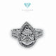 Pearshape esperanza Diamond Ring 18 K white gold Diamond Jewelry