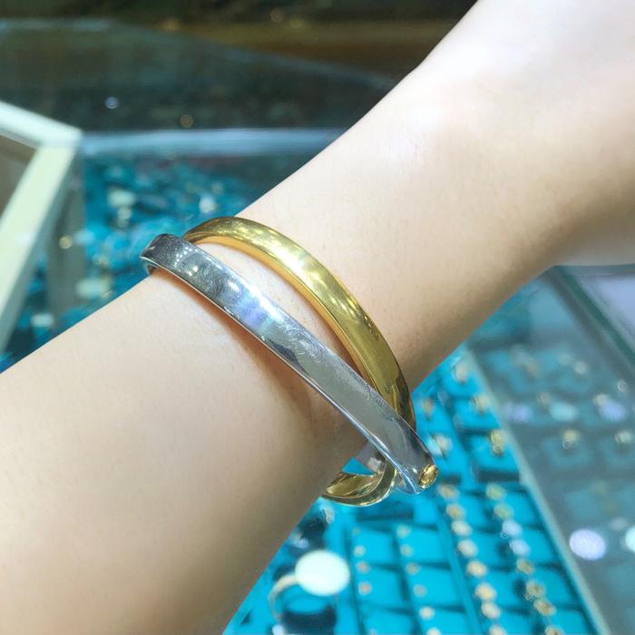 Gelang Emas 23K 2 Color Diamond Jewelry-31GMSWP-HT