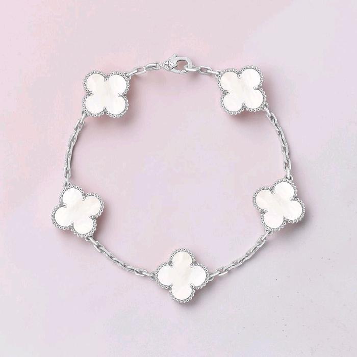 Clover Alhambra Mop 5 flowers Bracelet  18K / Gelang Mop 5 bunga 18K / Diamond Jewelry / PB24957