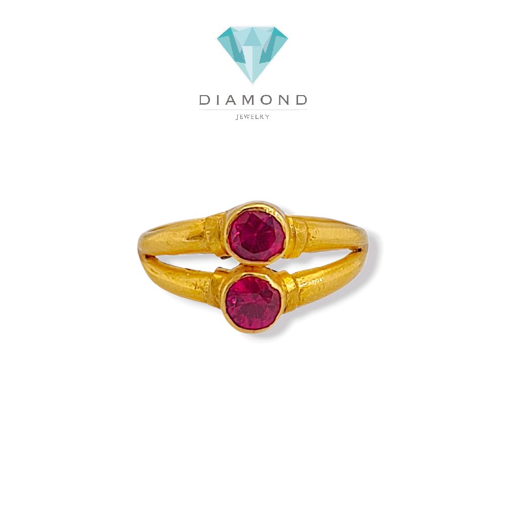 Pink Double Gold Ring 23K / Cincin Emas Double Pink 23K / 86CMSWP2