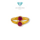 Pink Double Gold Ring 23K / Cincin Emas Double Pink 23K / 86CMSWP2