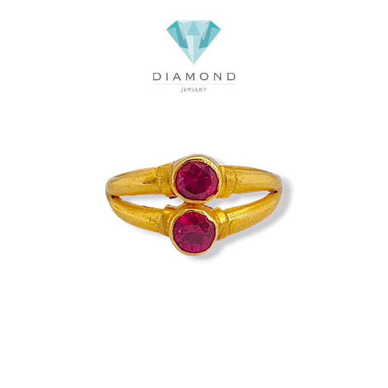 Pink Double Gold Ring 23K / Cincin Emas Double Pink 23K / 86CMSWP2
