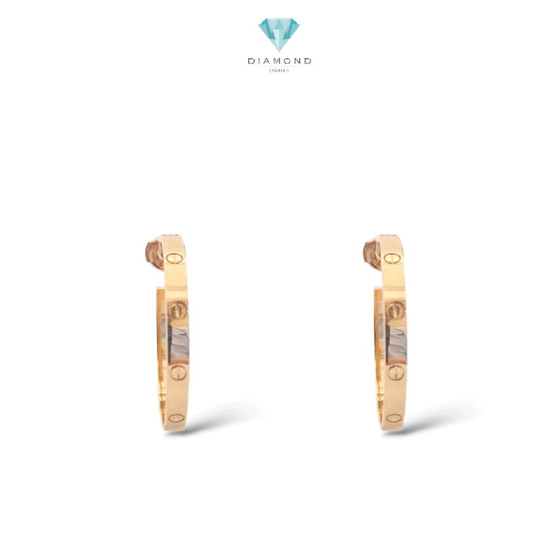 Hoop Love Gold Diamond Earrings 18K / Anting Hoop Love Diamond 18K / Diamond Jewelry / 402ABD1488RY