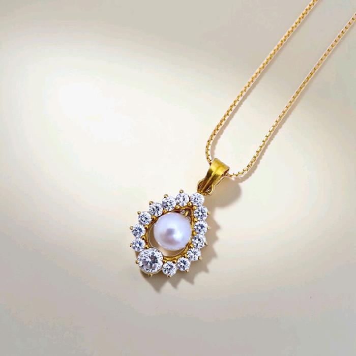 Vintage Pearl Pendants 23K / Liontin Mutiara Vintage 23K / Diamond Jewelry / 197LMSWP5