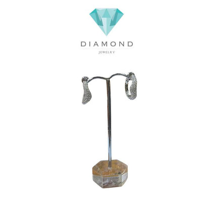 Gypsy Diamond Earring White Gold 18 K Diamond Jewelry