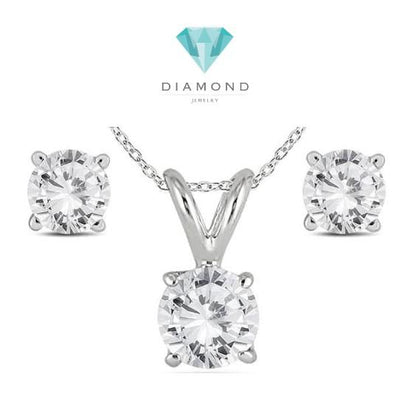 Bundle Berlian Kalung dan Anting Simply Diamond by Diamond Jewelry