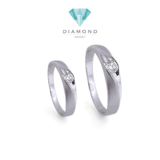 Classic Wedding Ring 18K / Cincin Nikah Klasik 18K / Diamond Jewelry 70CBNKH8664WPLS - 69CBNKH4484WPLS