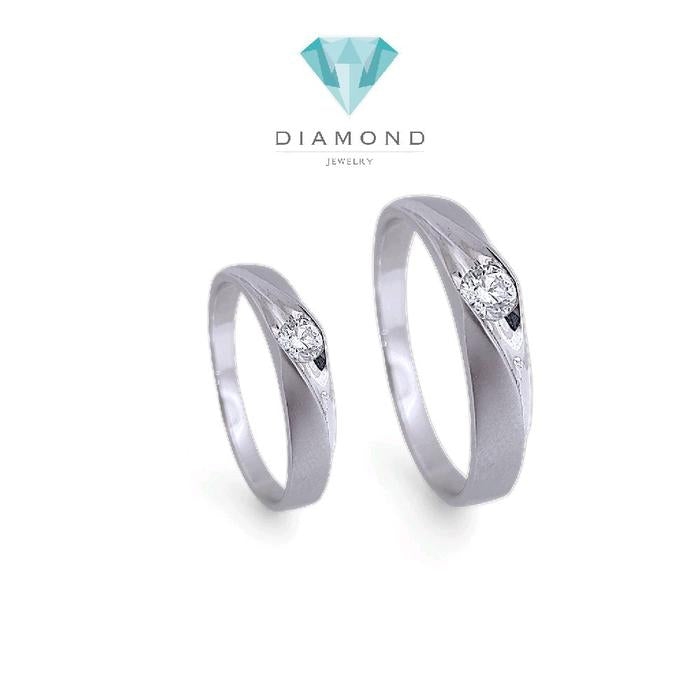 Classic Wedding Ring 18K / Cincin Nikah Klasik 18K / Diamond Jewelry 70CBNKH8664WPLS - 69CBNKH4484WPLS-HT