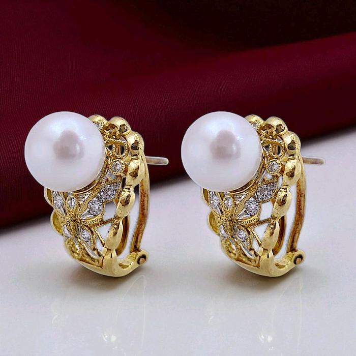 Butterfly Diamond Earring 18K / Diamond Jewelry 18ABGT522WP-HT