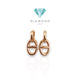 H Oval Chain Earring 18K-Diamond Jewelry-344AMS4LS-HT