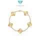 Clover Gold Vintage Alhambra 18K Gold Clover 5 Motif Diamond Jewelry-127GBD145000AB-HT