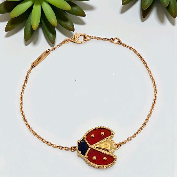 Ladybug Open Wings Bracelet 18K / Gelanv Ladybug Sayap Terbuka 18K / Diamond Jewelry 411GBD5RY-HT