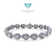 Tennis Tear Drop Bracelet 18K / Gelang Tennis Tear Drop 18K / Diamond Jewelry 393GB5200PGKLS-HT